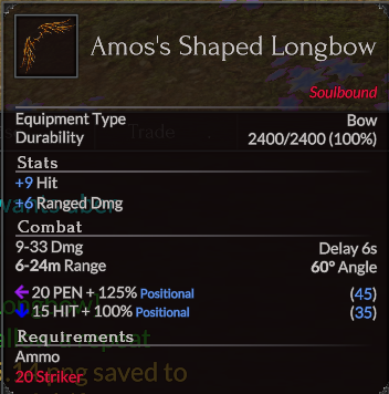 Amos's Shaped Longbow