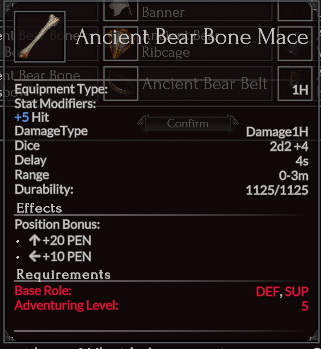Ancient Bear Bone Mace