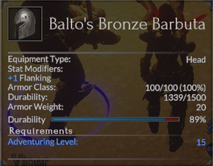 Balto's Bronze Barbuta