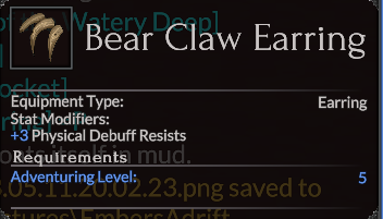 Bear Claw Earring