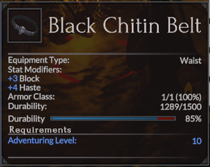 Black Chitin Belt
