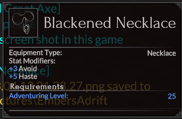 Blackened Necklace