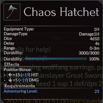 Chaos Hatchet
