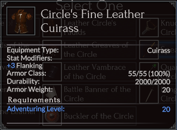 Circle's Fine Leather Cuirass