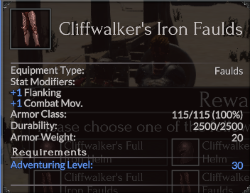 Cliffwalker's Iron Faulds