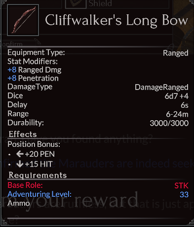 Cliffwalker's Long Bow