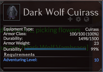 Dark Wolf Cuirass