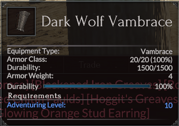 Dark Wolf Vambrace