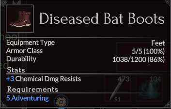 Diseased Bat Boots