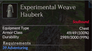 Experimental Weave Hauberk