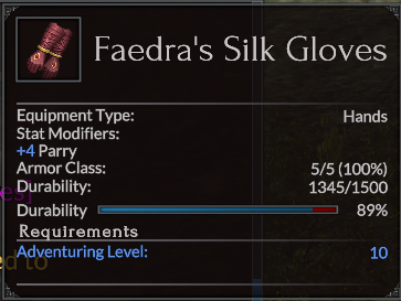 Faedra's Silk Gloves