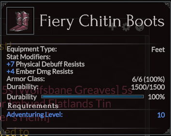 Fiery Chitin Boots