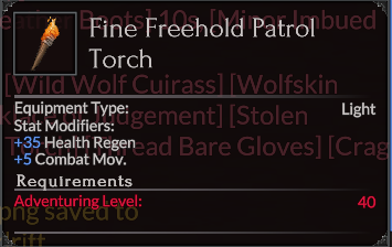 Fine Freehold Patrol Torch