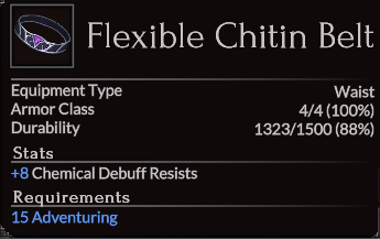 Flexible Chitin Belt