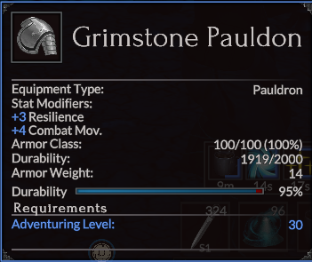 Grimstone Pauldron