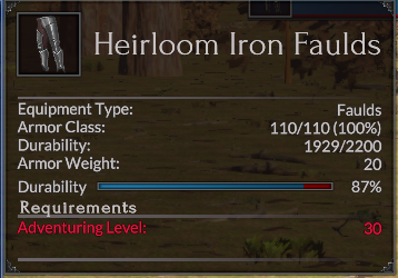 Heirloom Iron Faulds