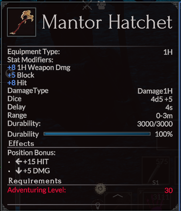 Mantor Hatchet