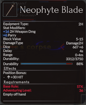 Neophyte Blade