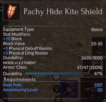 Pachy Hide Kite Shield