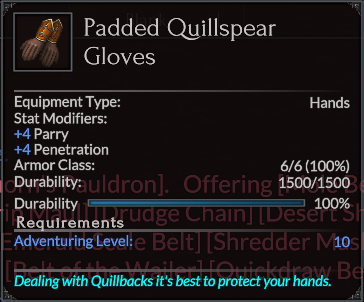 Padded Quillspear Gloves