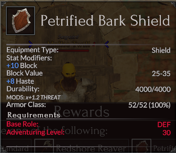 Petrified Bark Shield