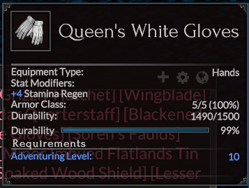 Queen's White Gloves