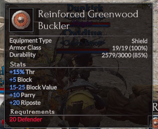 Reinforced Greenwood Buckler