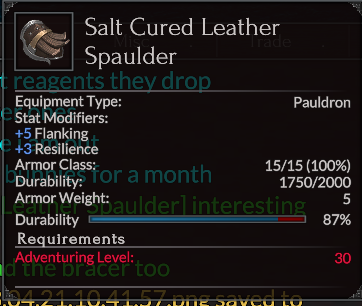 Salt Cured Leather Spaulder