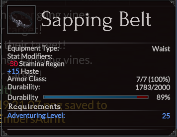 Sapping Belt