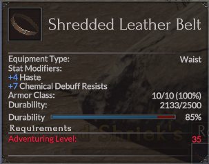 Shredded Leather Belt