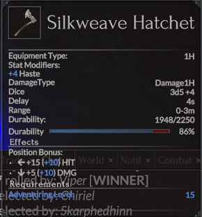 Silkweave Hatchet