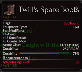 Twill's Spare Boots