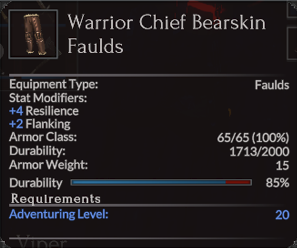 Warrior Chief Bearskin Faulds