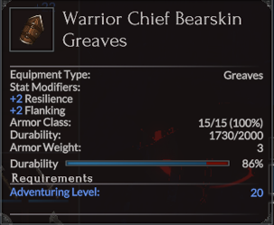 Warrior Chief Bearskin Greaves