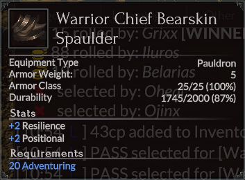 Warrior Chief Bearskin Spaulder