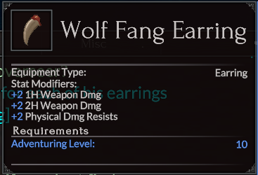 Wolf Fang Earring